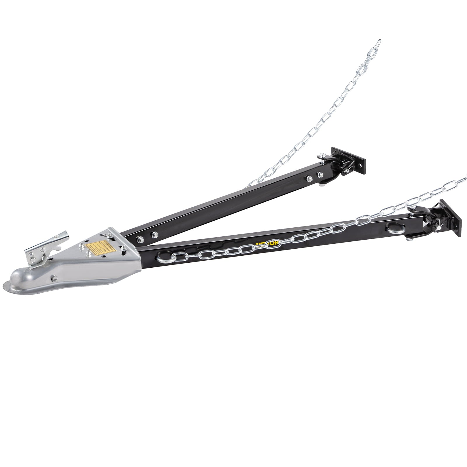 BENTISM Adjustable Tow Bar Bumper Mount Tow Bar 5000lbs Fit 2'' Ball w/ Chains