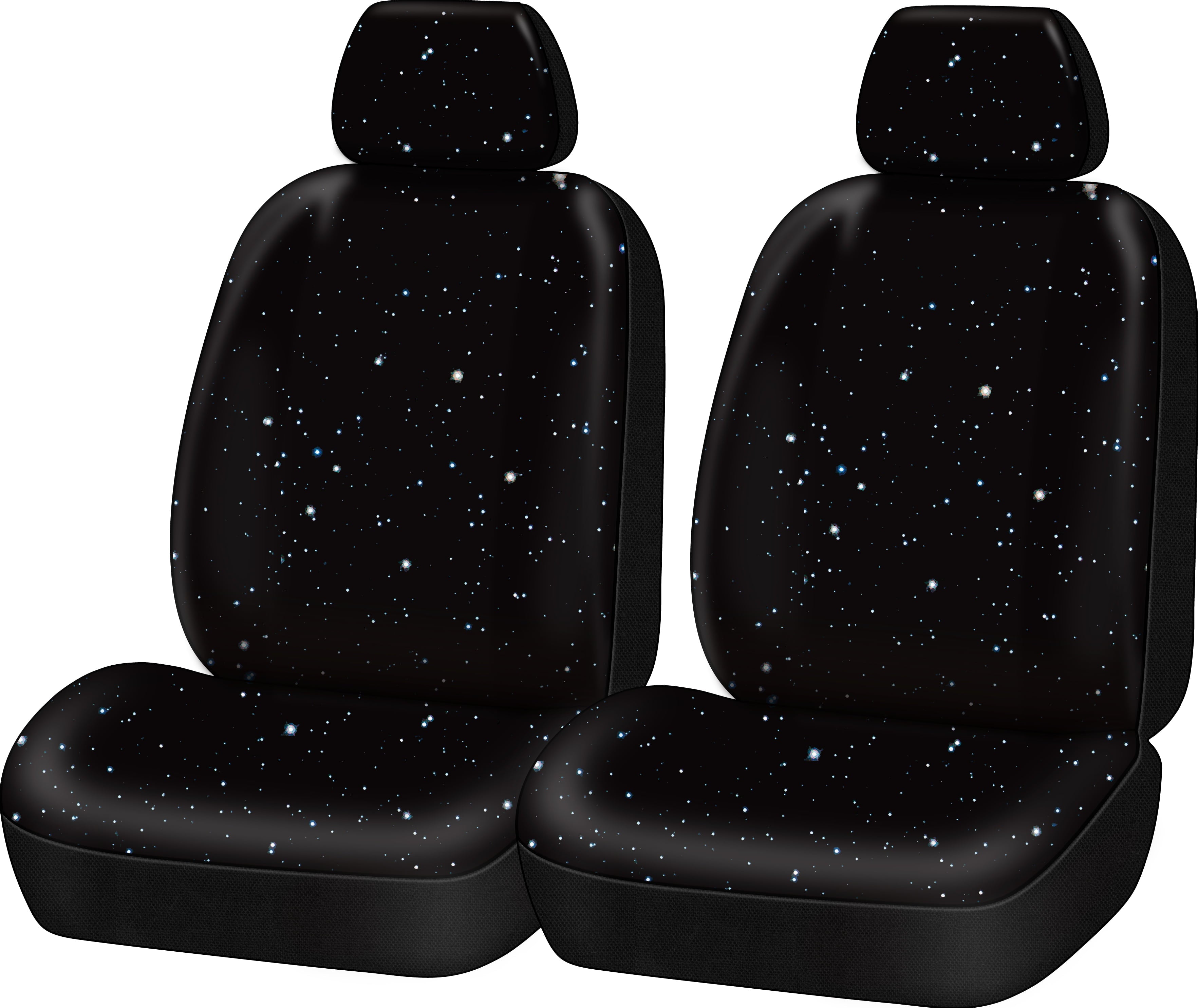 Auto Drive Flat Cloth Starry Galaxy Car Seat Covers, Set of 2, NASAZH35