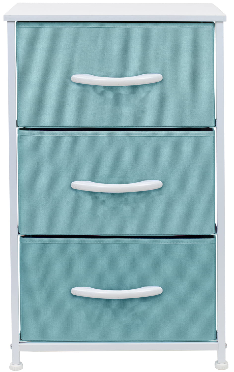 3 Drawer Nightstand Chest End-Table Dresser - Aqua