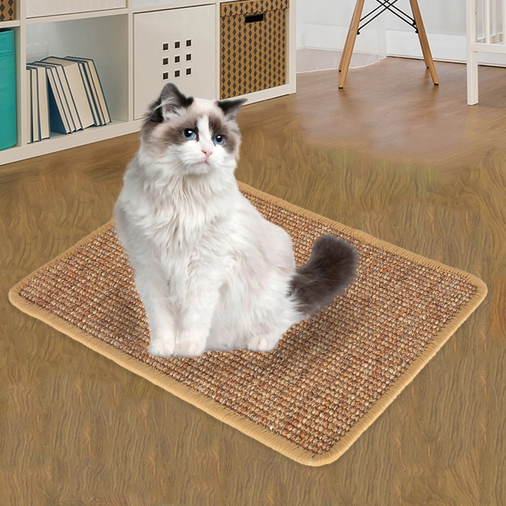 HOTBEST Cat Scratching Mat, Natural Sisal Mat,Anti Slip Cat Scratcher Pad for Protect Carpets and Sofas Durable and Safe Will Not Harm Cat Paws(30 * 40cm)
