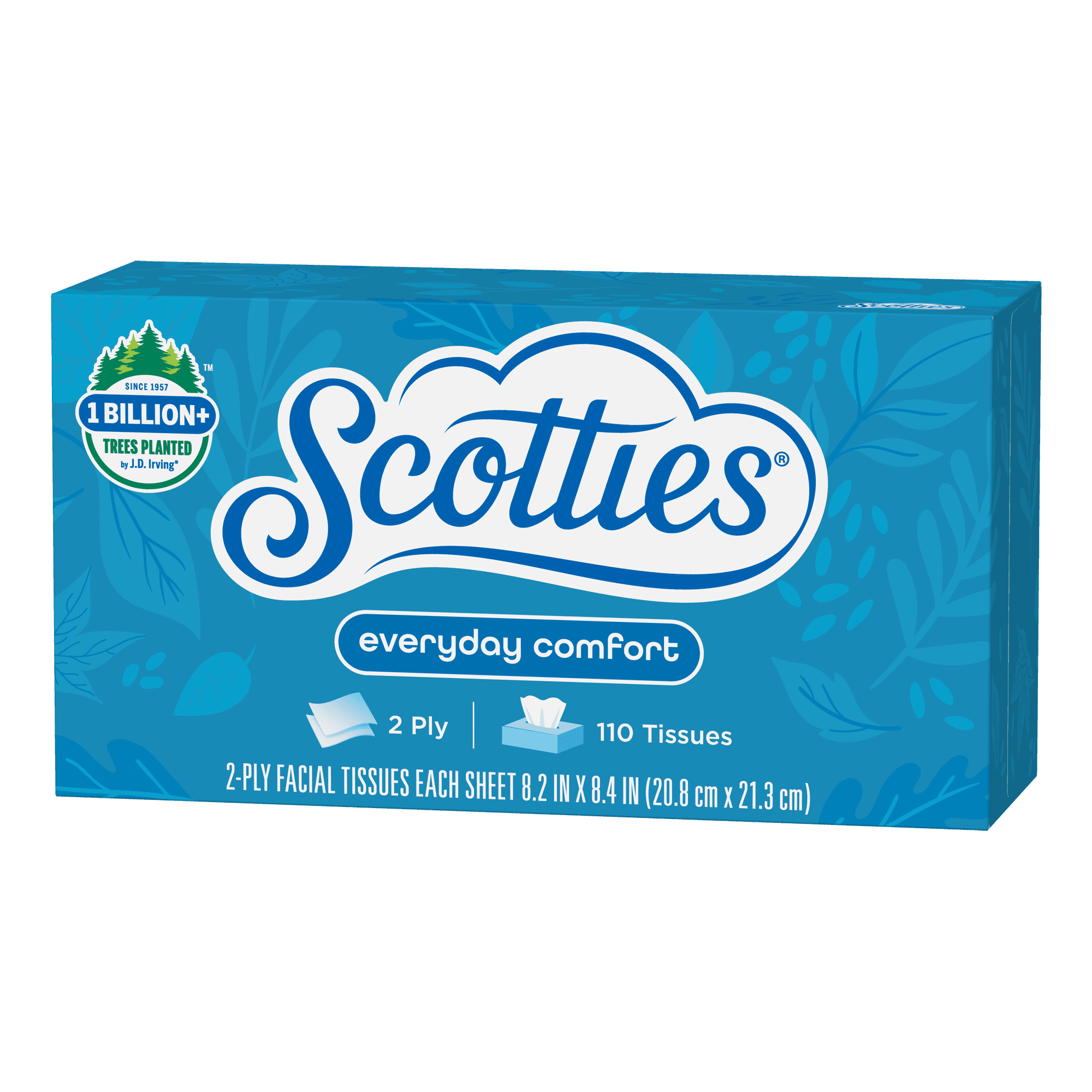 Scotties Everyday Comfort 2-Ply Facial Tissue, 110 Sheets