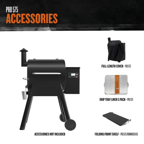 Pro 575 Wifi Pellet Grill and Smoker in Black