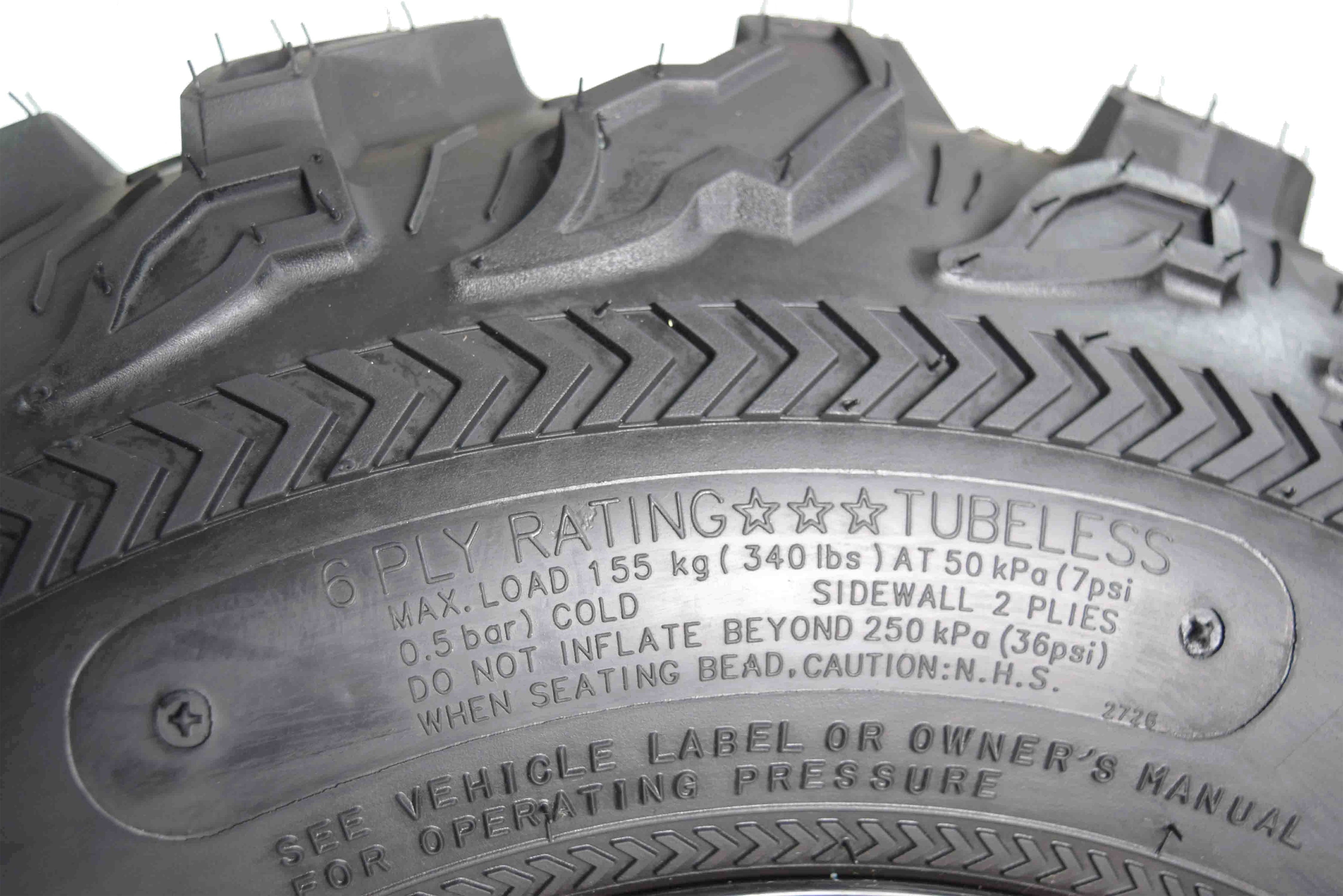 Kenda Bear Claw EX 25x8-12 F 25x10-12 R ATV 6 PLY Tires Bearclaw - 4 Pack Set