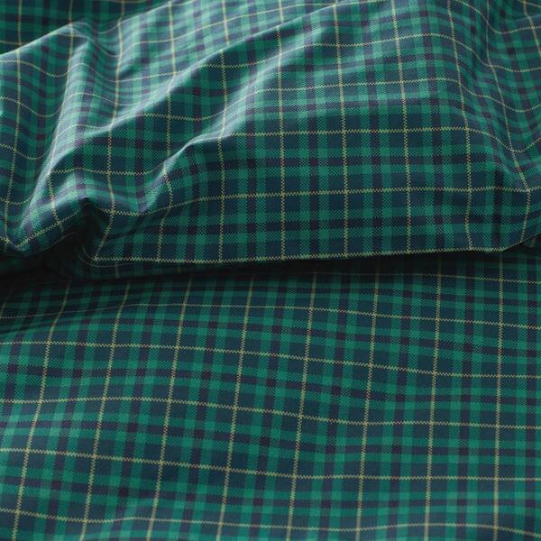 Company Cotton Joey Plaid Green Multi Cotton Percale Full Sheet Set