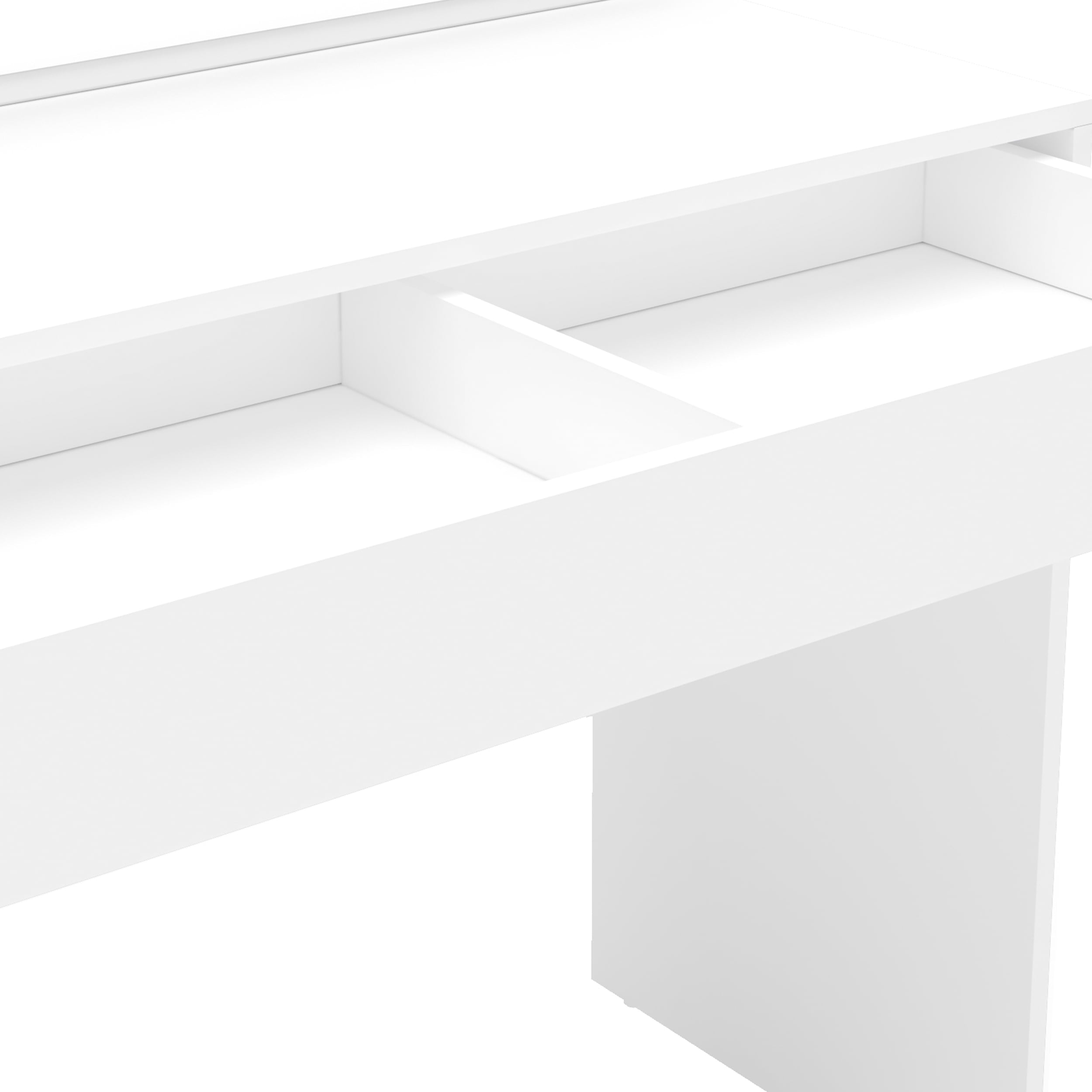 Polifurniture Virginia Modern Vanity Table, White Finish