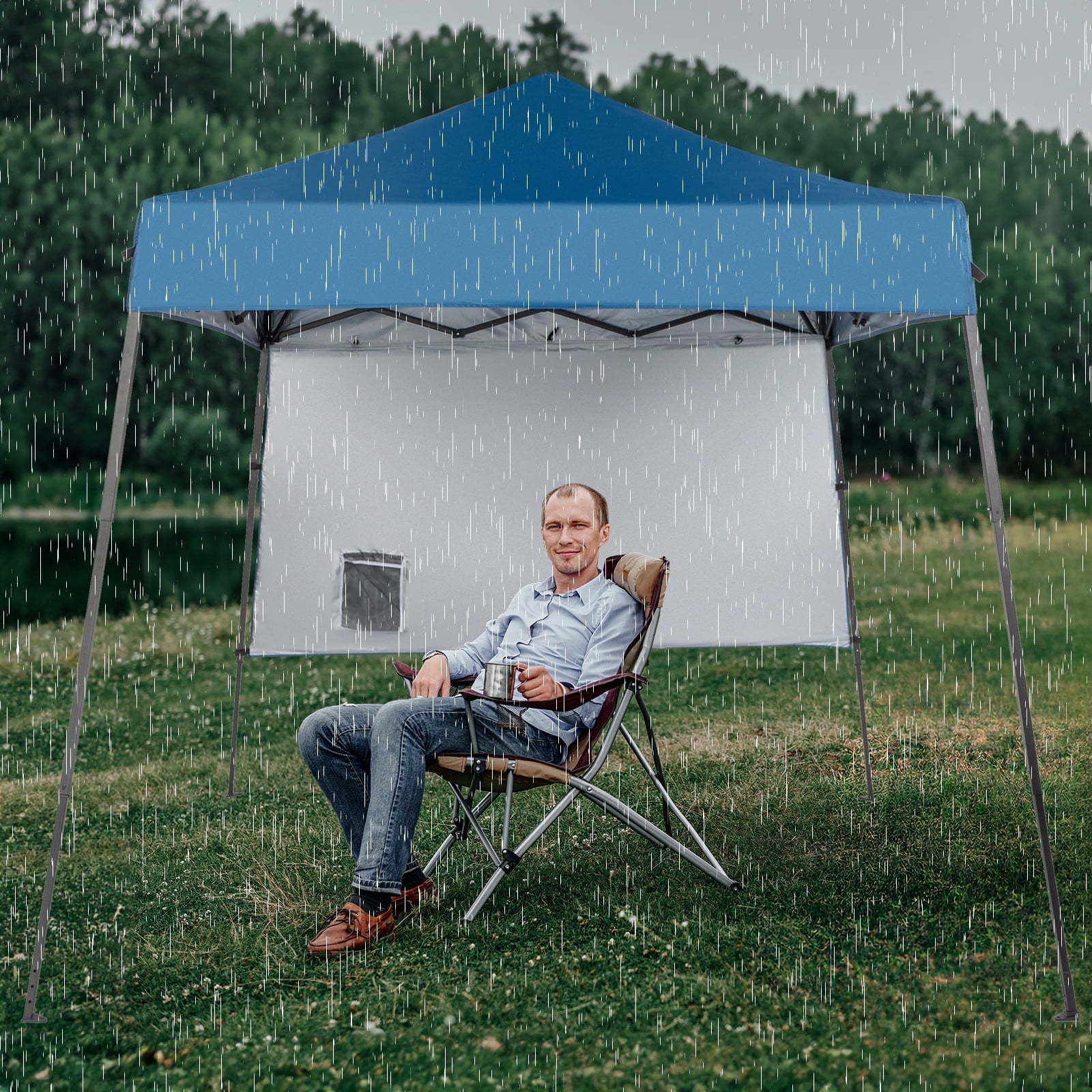 Winado Pop Up 6x6ft  Leg Tube Patio Tent Folding Gazebo Backyard Canopy