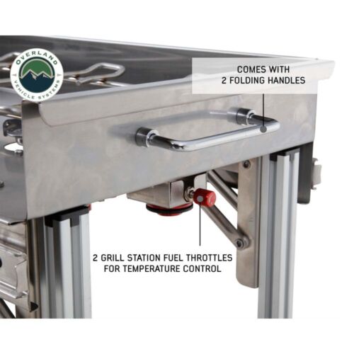 Overland Komodo Camp Kitchen Dual Grill Skillet Folding Shelves - 30100001