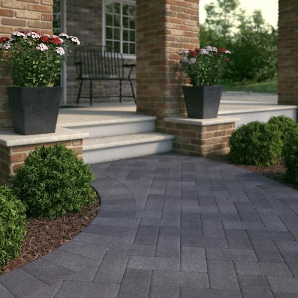 Holland 45 mm 7.87 in. L x 3.94 in. W x 1.77 in. H Charcoal Concrete Paver (672-Piece/145 sq. ft./Pallet)