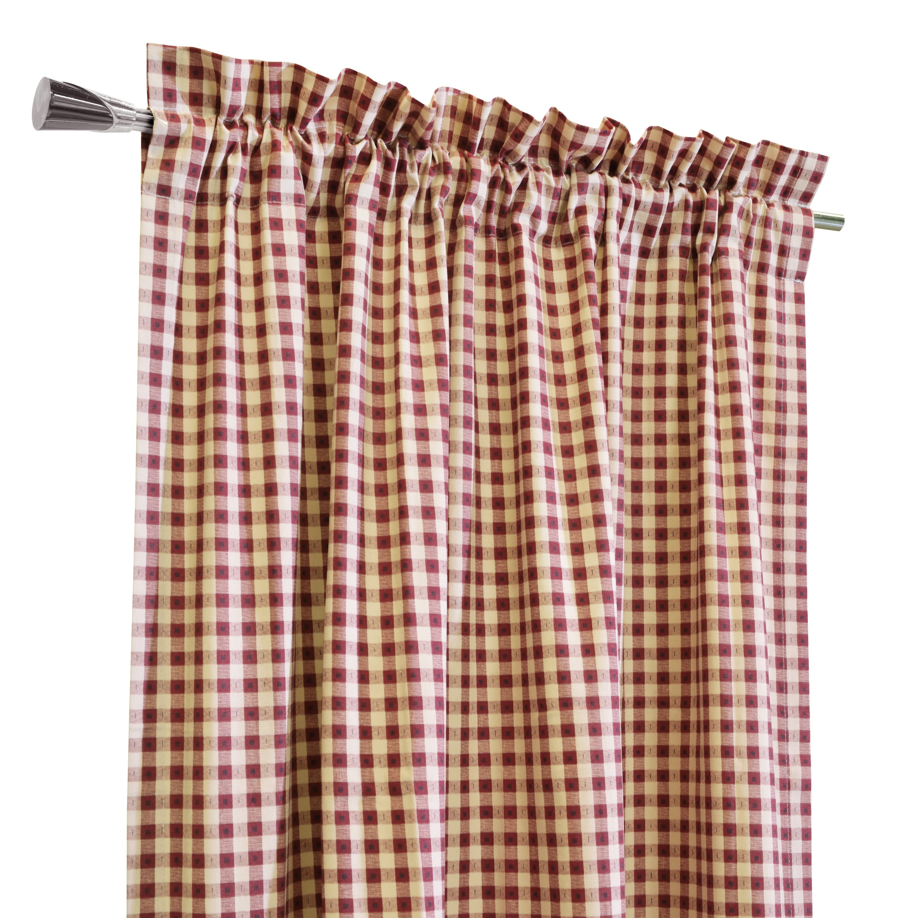 Checkers Patterned Cotton Duck Insulated Curtain Panel each 80