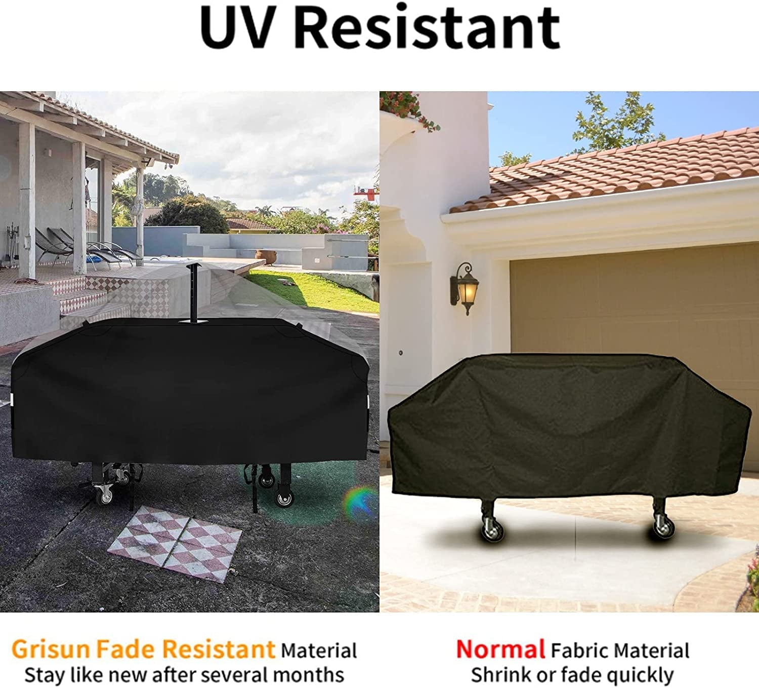 28 inch Griddle Cover for Blackstone, 600D Anti-Fade Waterproof Flat Top Grill Cover for Blackstone 28 inch Griddle Cooking Station with Single Shelf without Hood, Come with Support Pole, Black