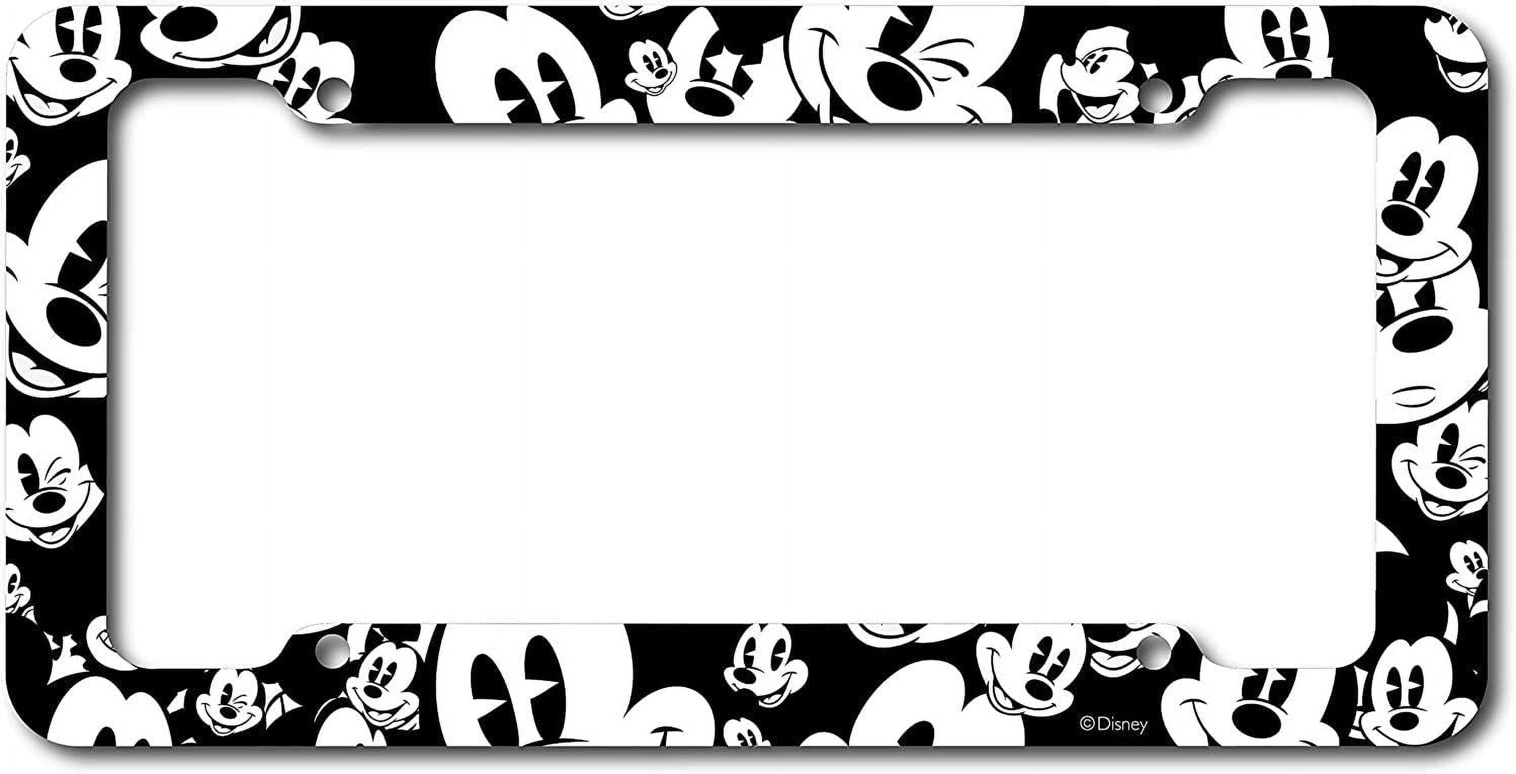 Auto Car Windshield Sunshade with Disney Mickey Expressions Design 2 Piece with License Plate Frame