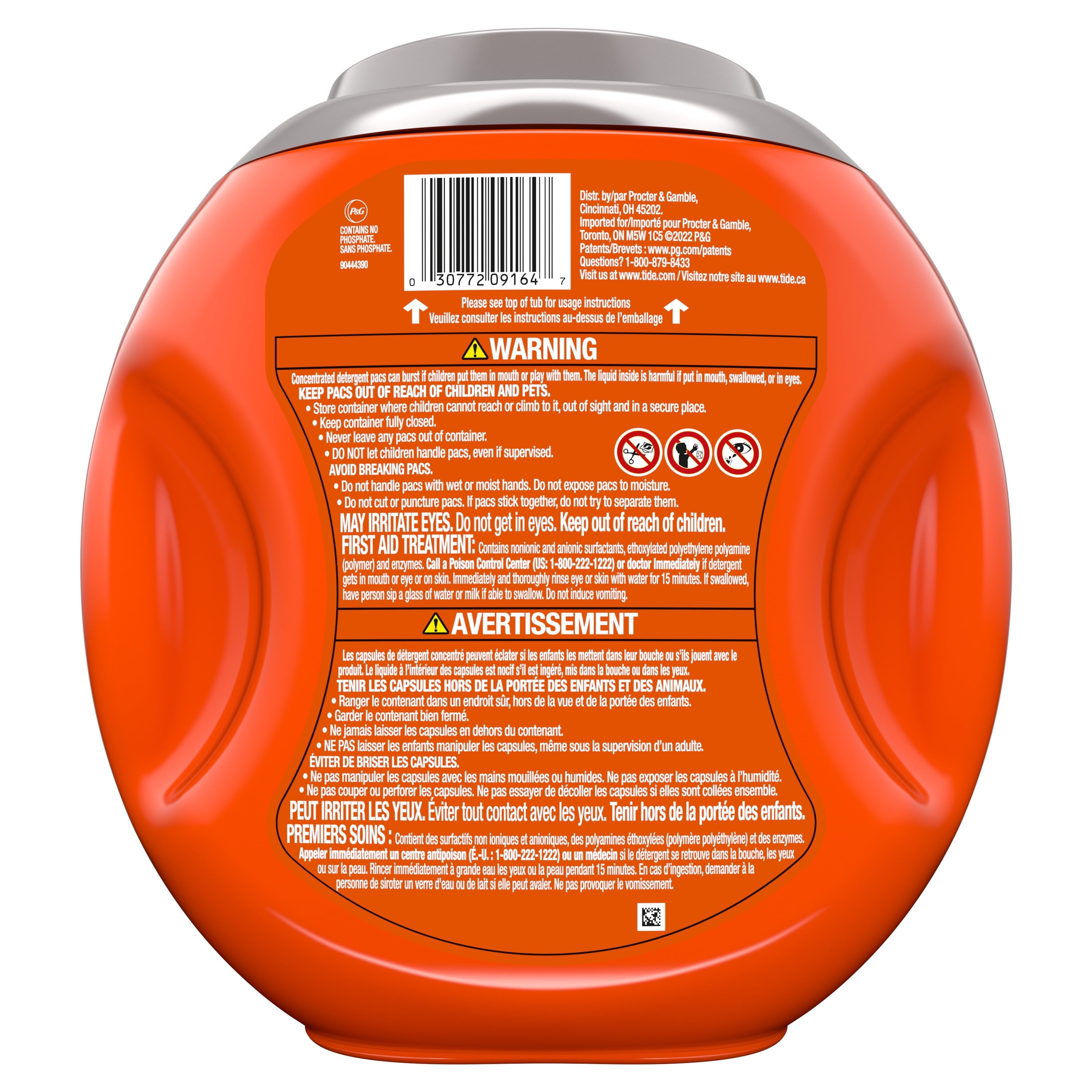 Tide Pods Laundry Detergent Soap Packs with Ultra Oxi, 57 Ct