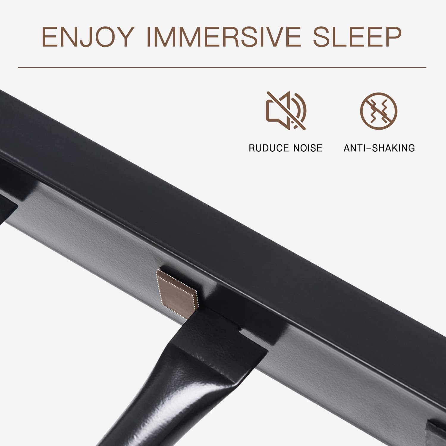 Einfach Heavy Metal Bunk Bed Frame, Twin over Full Size Beds, Black