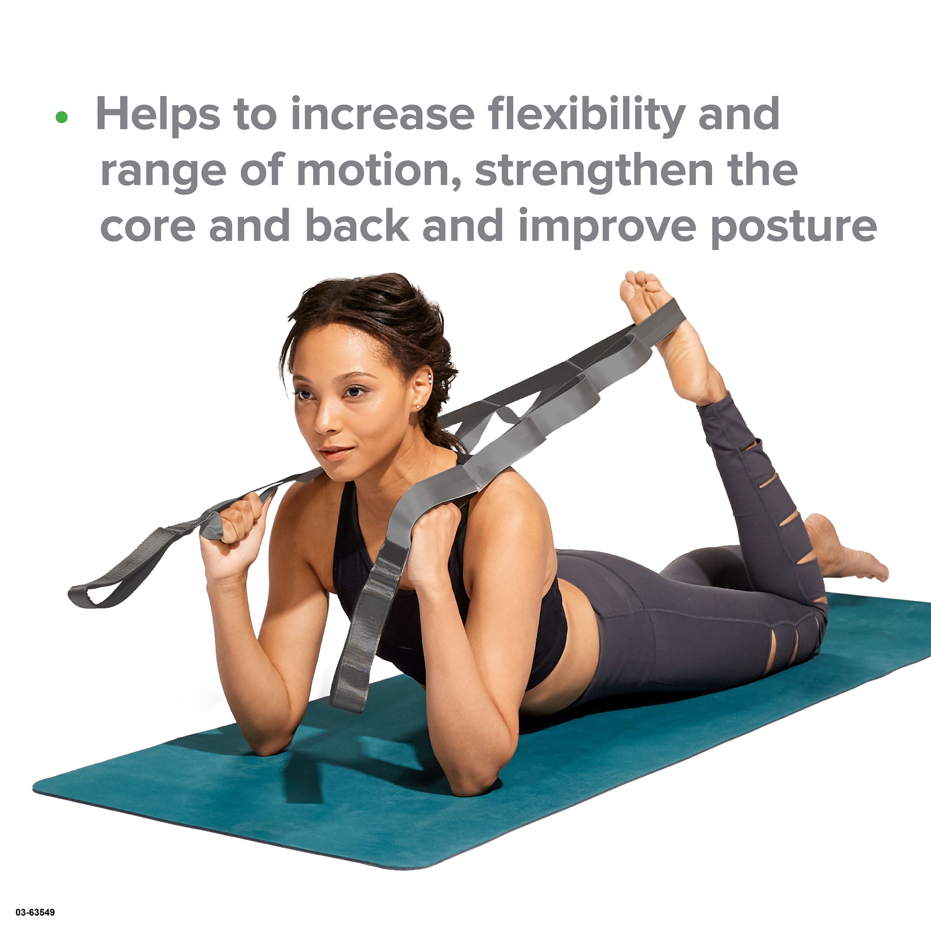 Gaiam Stretch Strap, 60 inches, Grey