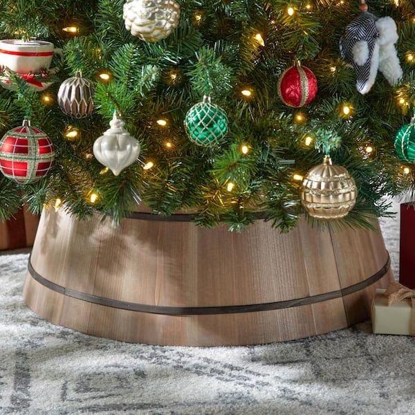 9.5 in. Round Wooden Tree Collar