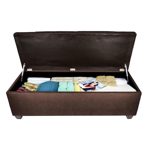 Sean Obsession Java Diamond Tufted Large Storage Bench