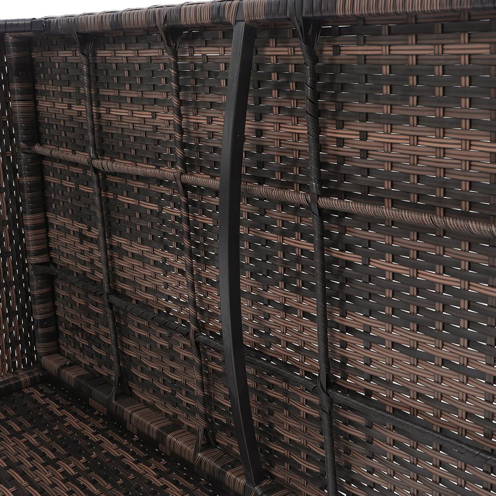 OverPatio 3 Piece Small Sectional Sofa Lounge and Love Seat, White