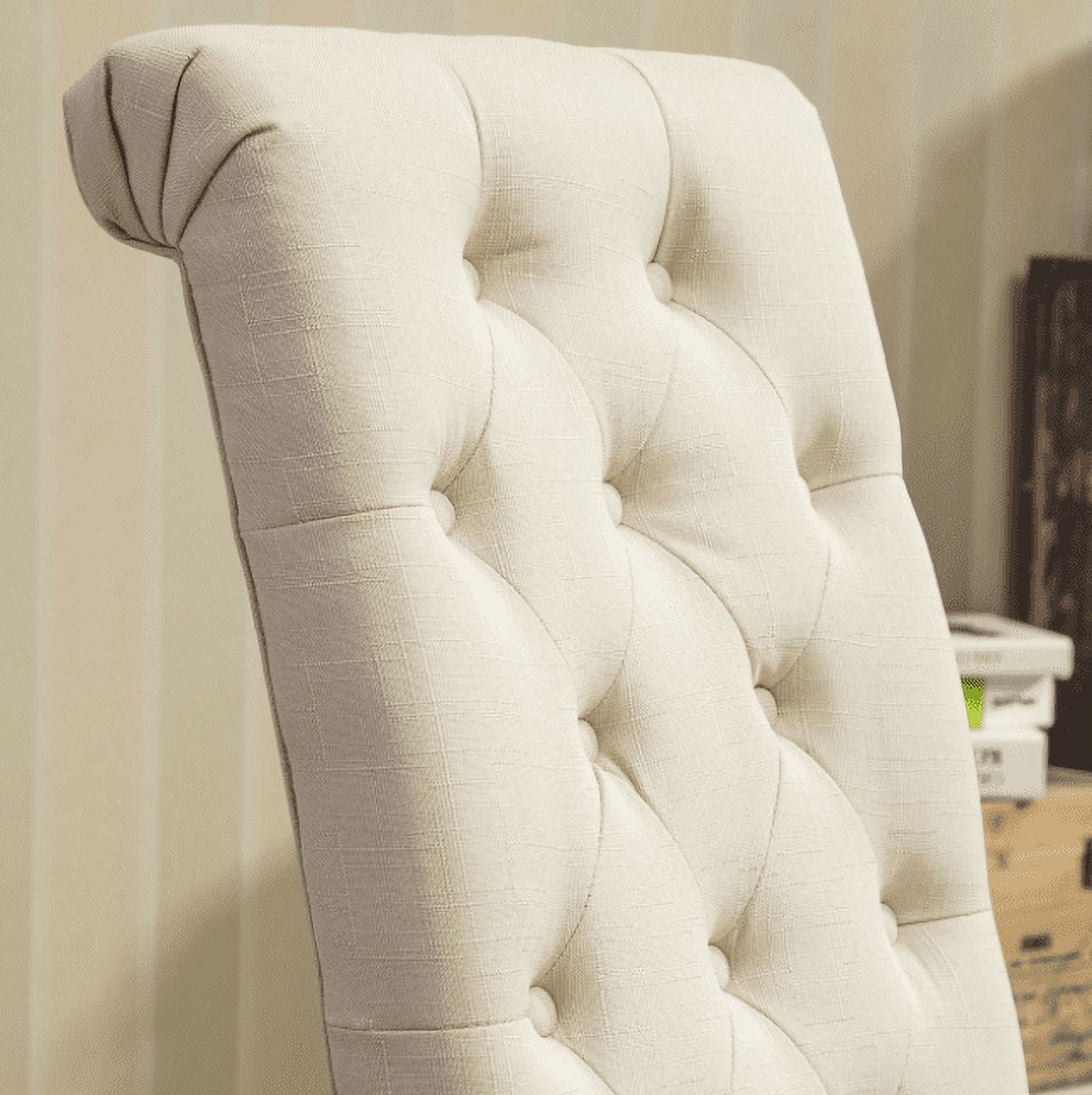 Roundhill Furniture Habit Dining Chair, Set of 2, Tan