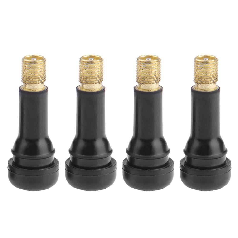 Chinatera 4pcs TR438 Snap-in Rubber Tubeless Tire Car Wheel Tyre Valves with Dust Cap