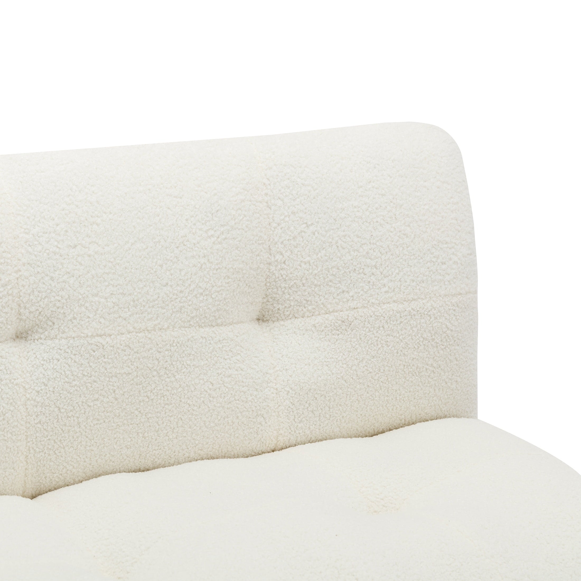 Mainstays Camden Cozy Futon, Cream Boucle Fabric