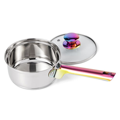 Mainstays Iridescent Stainless Steel 20-Piece Cookware Set, with Kitchen Utensil