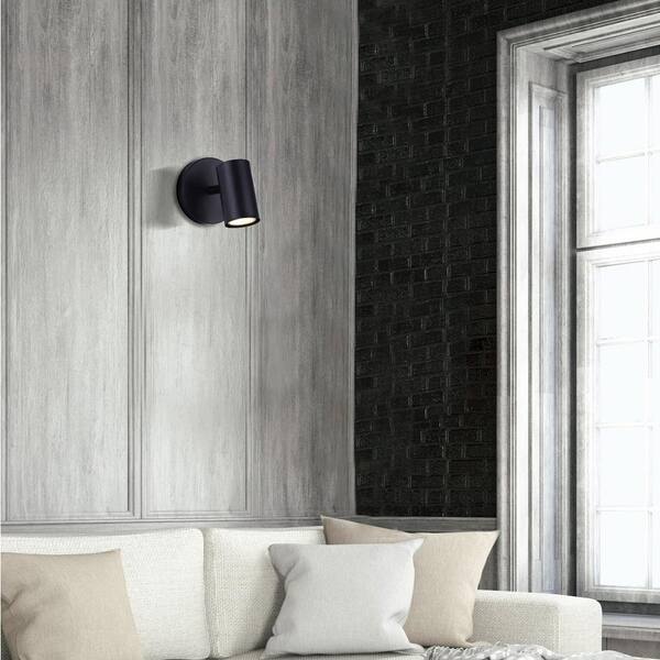 Marena 5 in. 1-Light Matte Black Halogen Track Lighting Kit