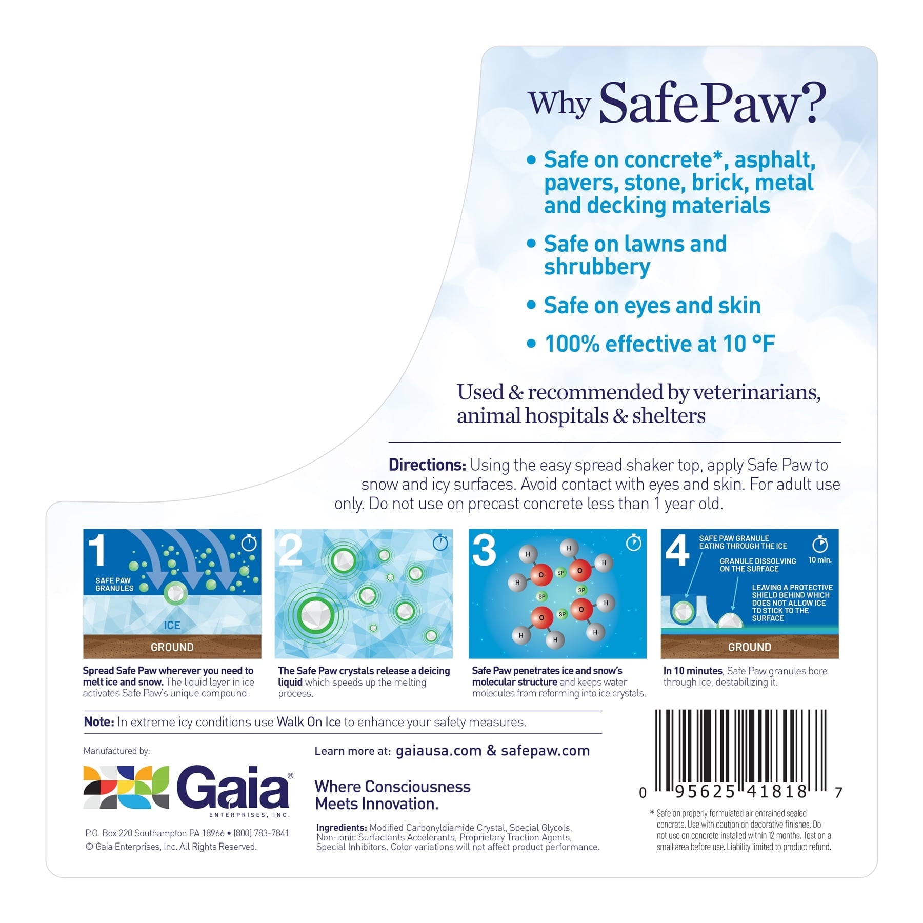 Safe Paw - Child and Pet-Safe, Salt-Free Ice Melt - 8.3 lb Jug