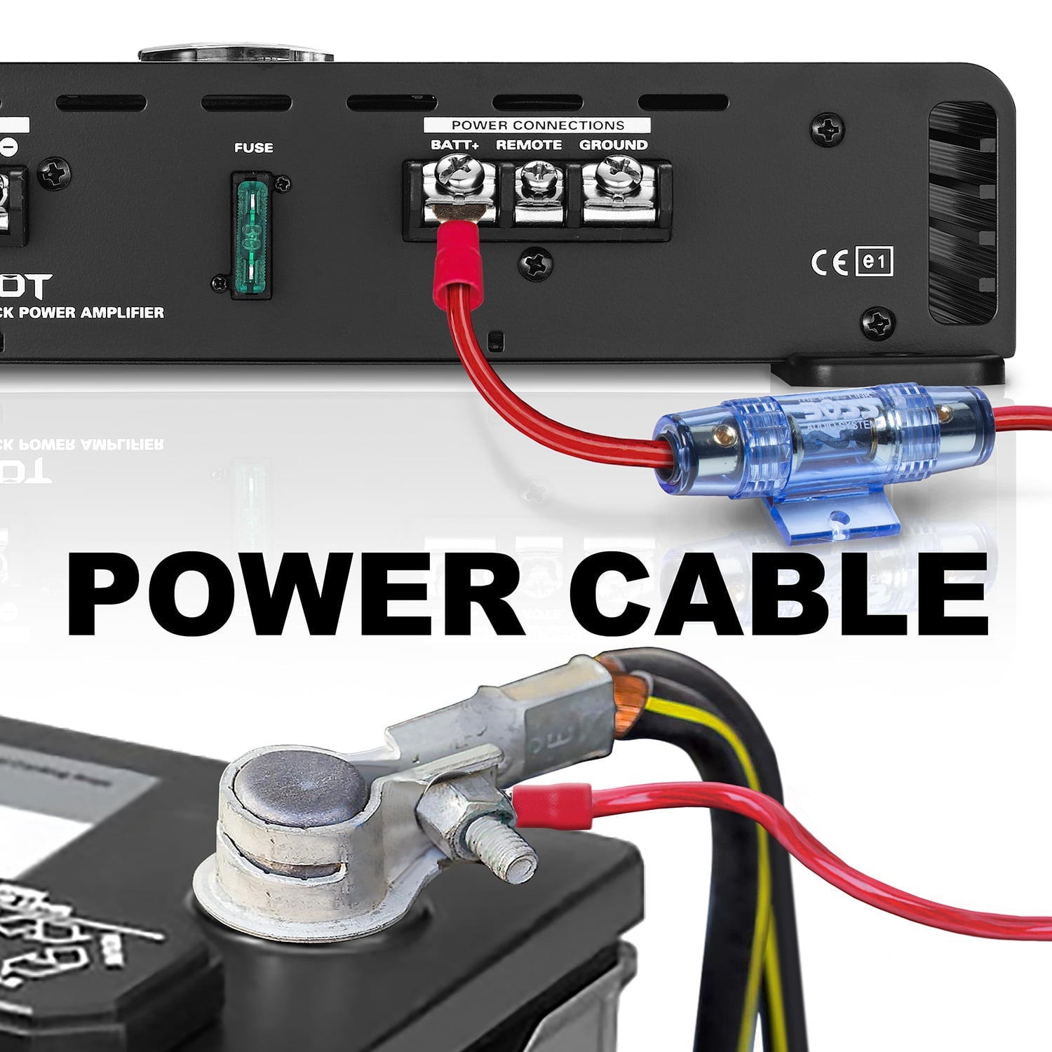 BOSS Audio Systems KIT2 8 Gauge Amp Installation Wiring Kit - A Car Amplifier Wiring Kit Makes Wire Connections and Brings Power to Your Radio, Subwoofers and Speakers