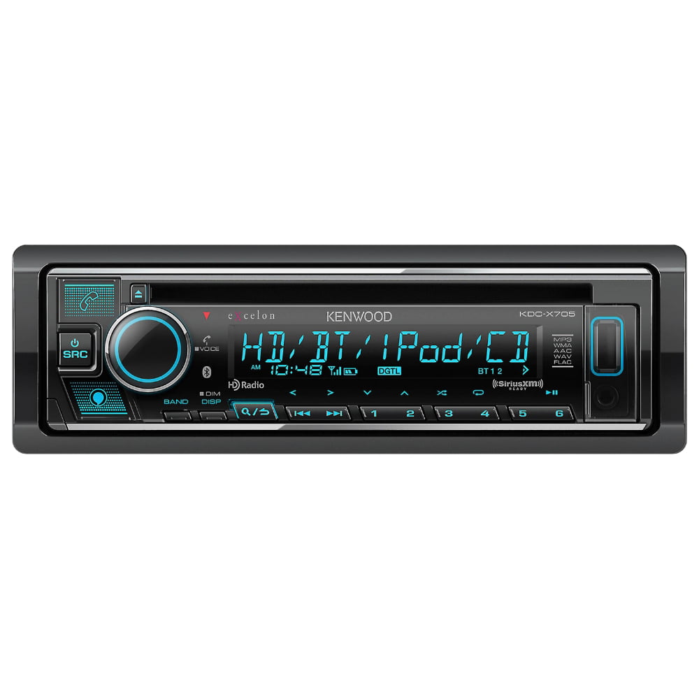 New Kenwood Excelon KDC-X705 Single DIN CD Receiver w/ Bluetooth & SiriusXM Tuner