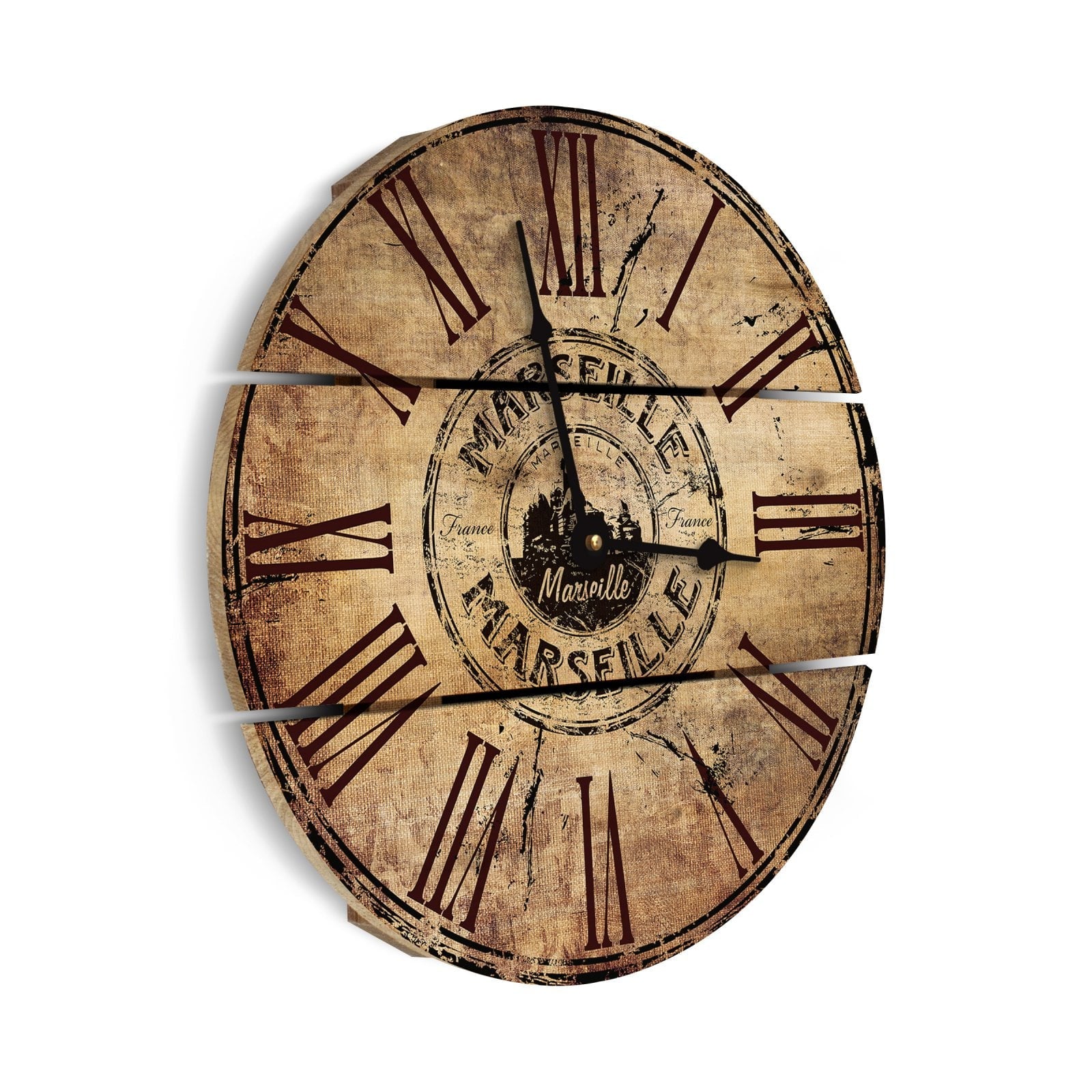 Day Dream MSC24 24 in. Marseille wood Wall Clock