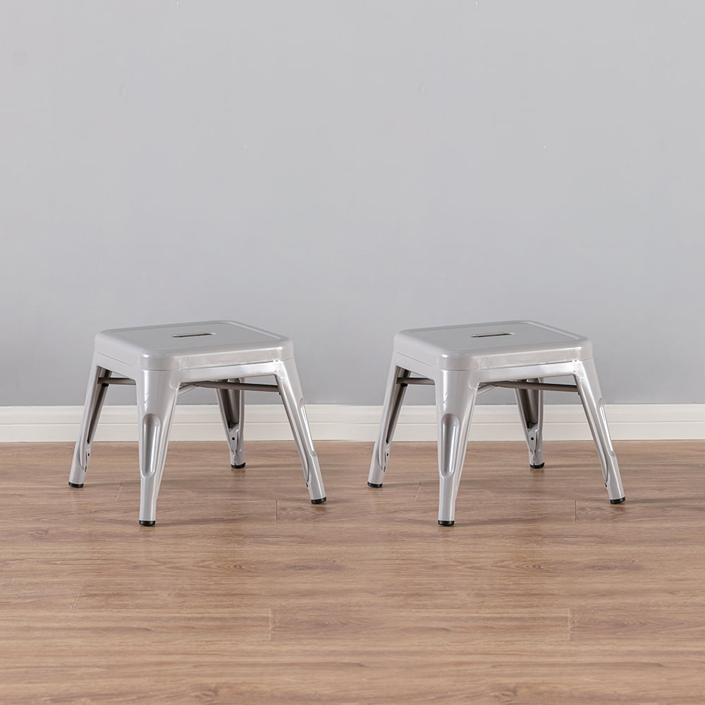 Harper & Hudson Kids Metal Stools, Gray