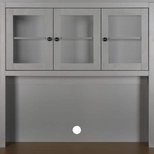VEIKOUS Kitchen Pantry Hutch Cabinet 39.3"x 15.7"x 70.1'' Adjustable Shelve Gray