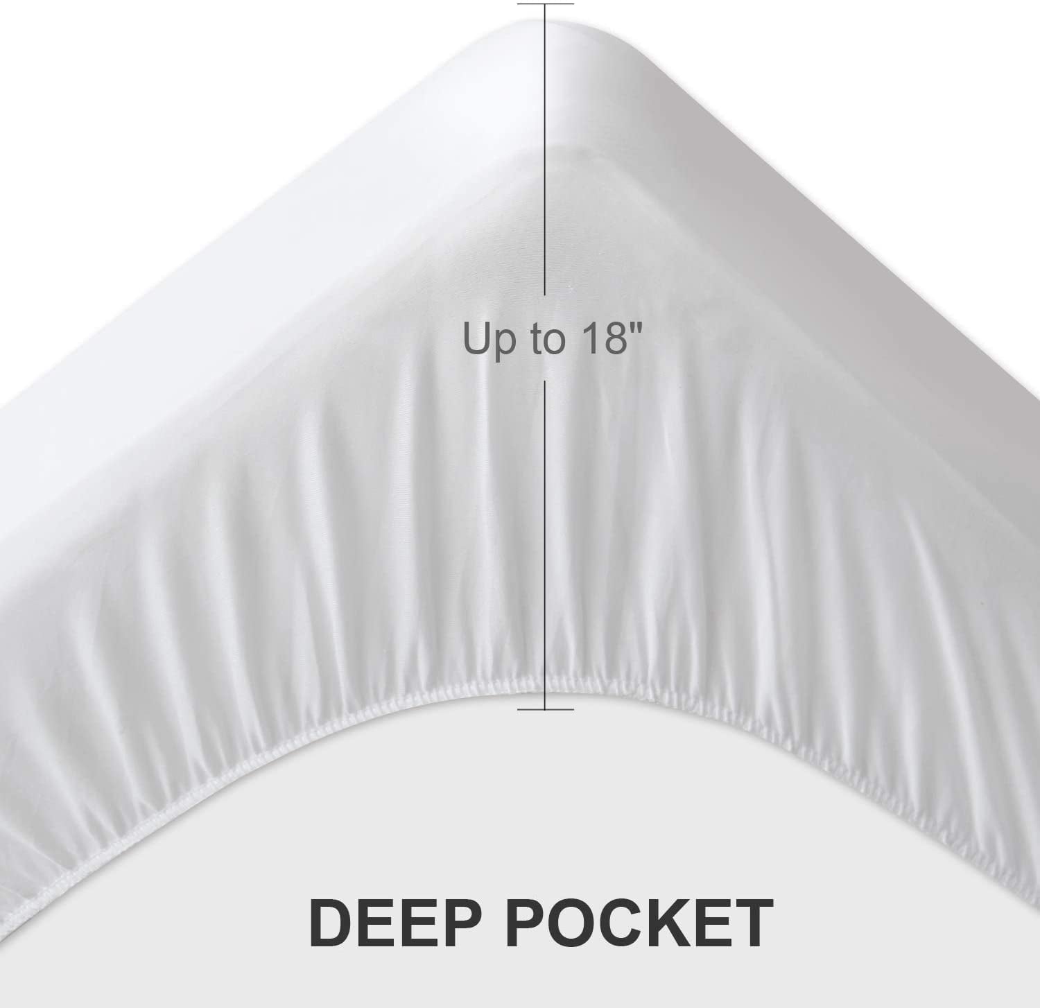 Fitted Microfiber Mattress Encasement, Full, Waterproof, Easy Care, Breathable