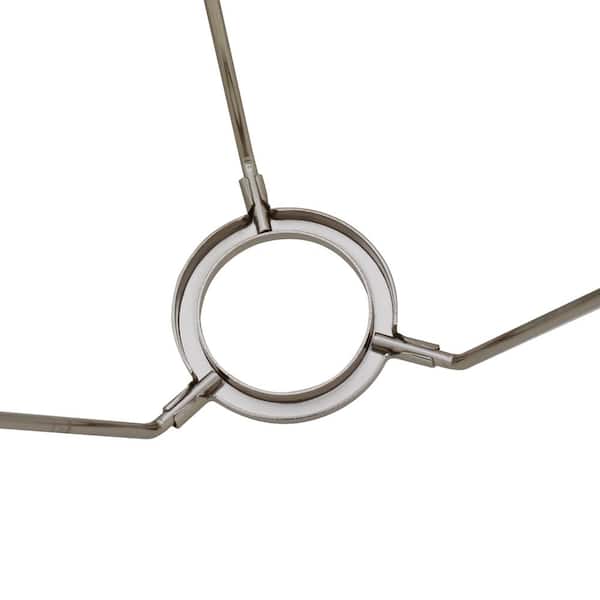 Mix and Match 14 in. Diax 10 in. H White Scale Pleat Round Table Lamp Shade