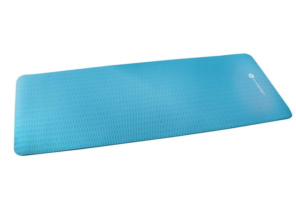 Gymenist Thick Exercise Yoga Floor Mat Nbr 24 x 71 In., Great for Camping, Cardio Workouts, Pilates, Gymnastics, Carrying Strap Included