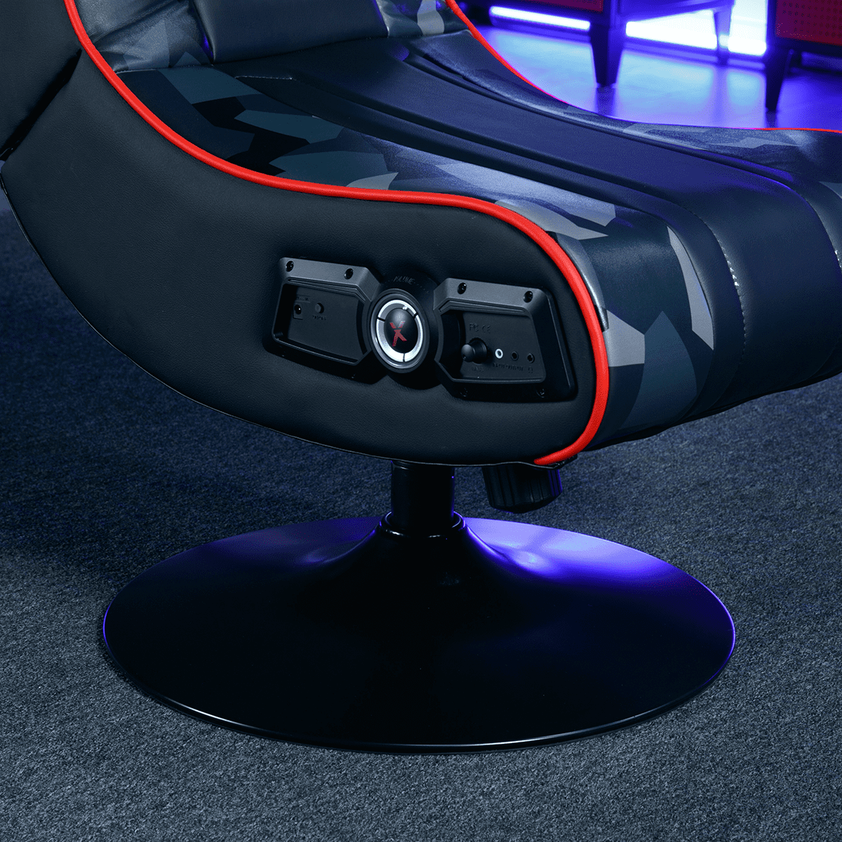 X Rocker Bolero Jr 2.1 Audio Pedestal Gaming Chair, Black PU 26.77