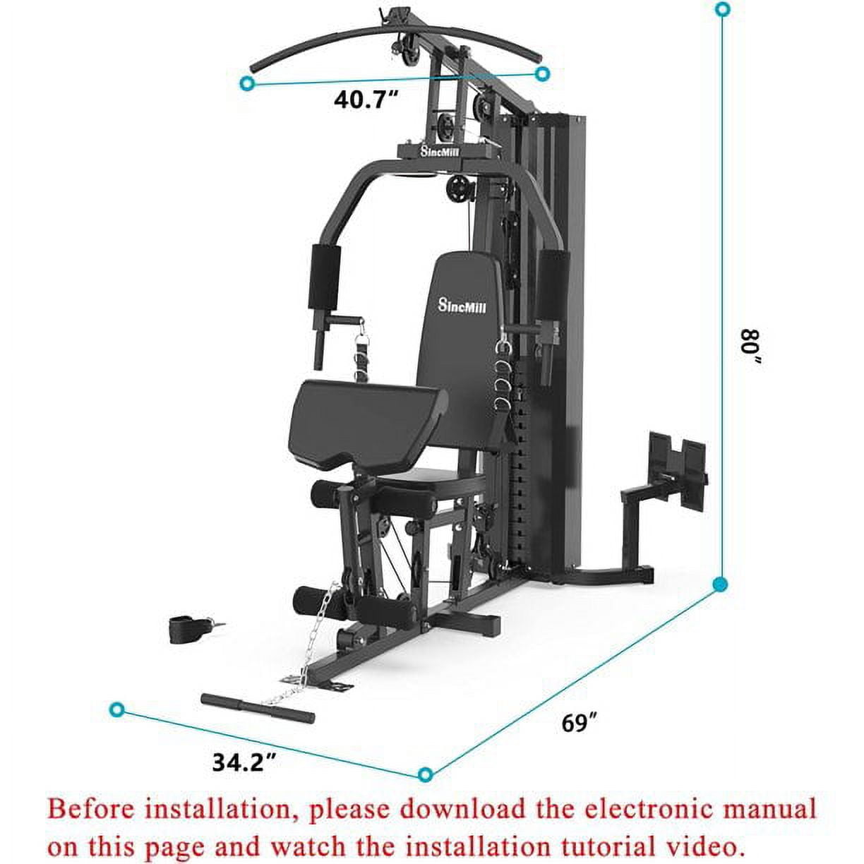 Home Gym Multifunctional Full Body Home Gym Equipment WLSCM-1148L