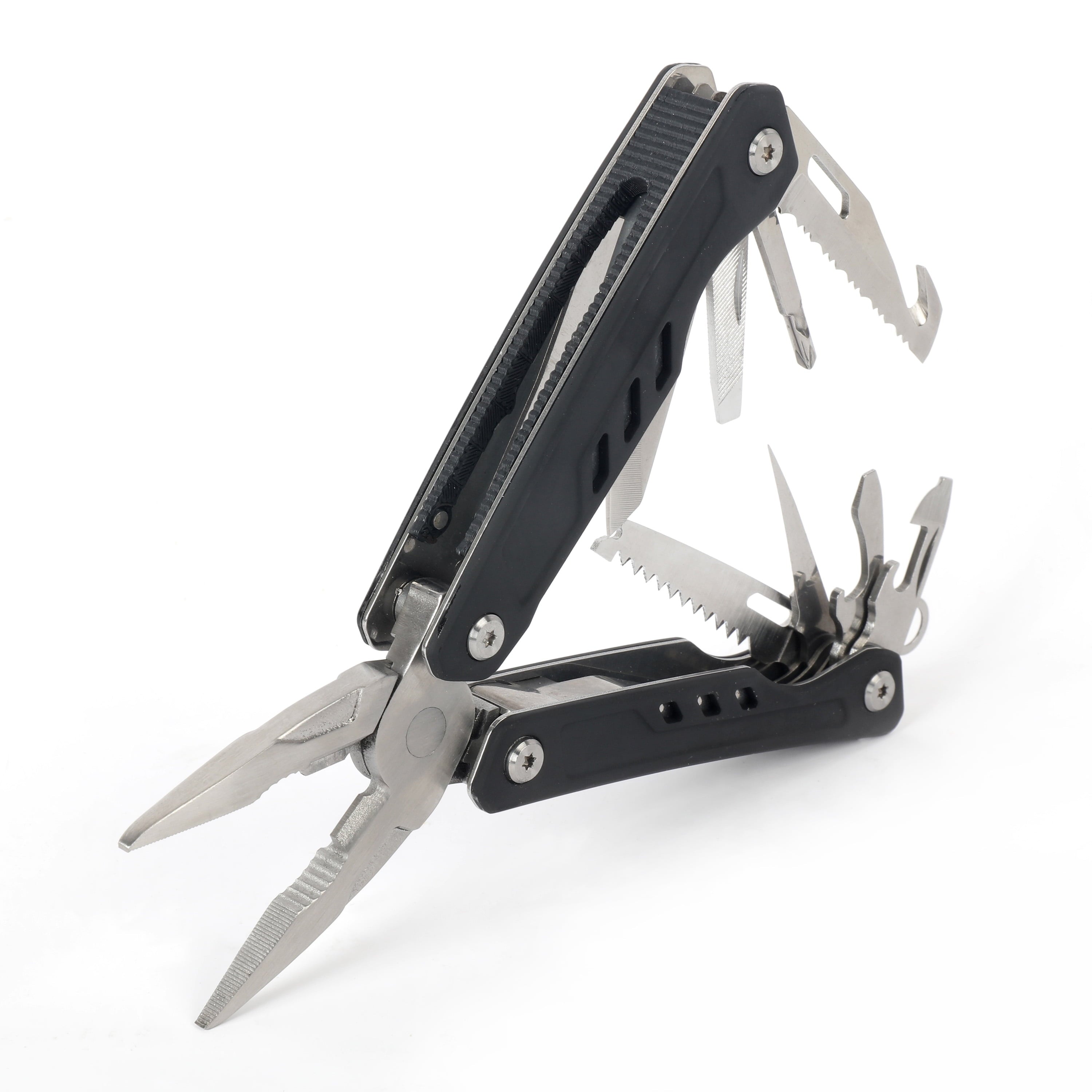 Ozark Trail 17-in-1 Multi tool, Stainless Steel, Black, Model 2119