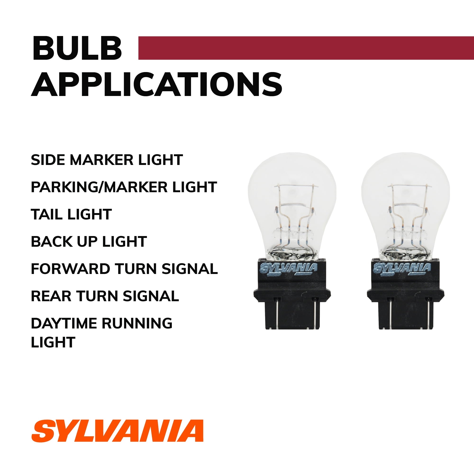 Sylvania 3157 Long Life Automotive Mini Bulb, Pack of 2.