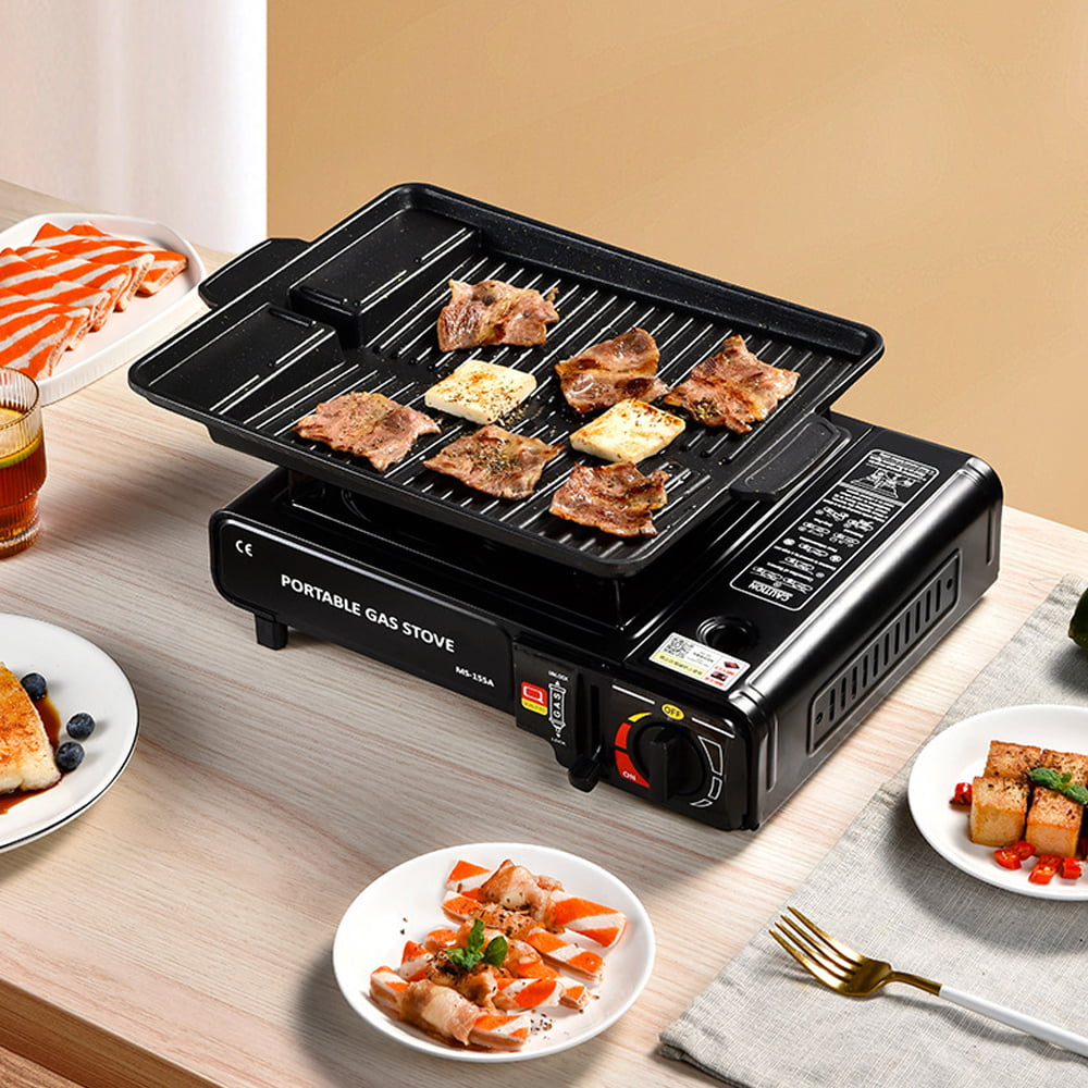 Eccomum Portable Camping Stove Butane Gas Stove, 2900W Outdoor Camping Stove for Camping Barbecue Hot Pot Cooking