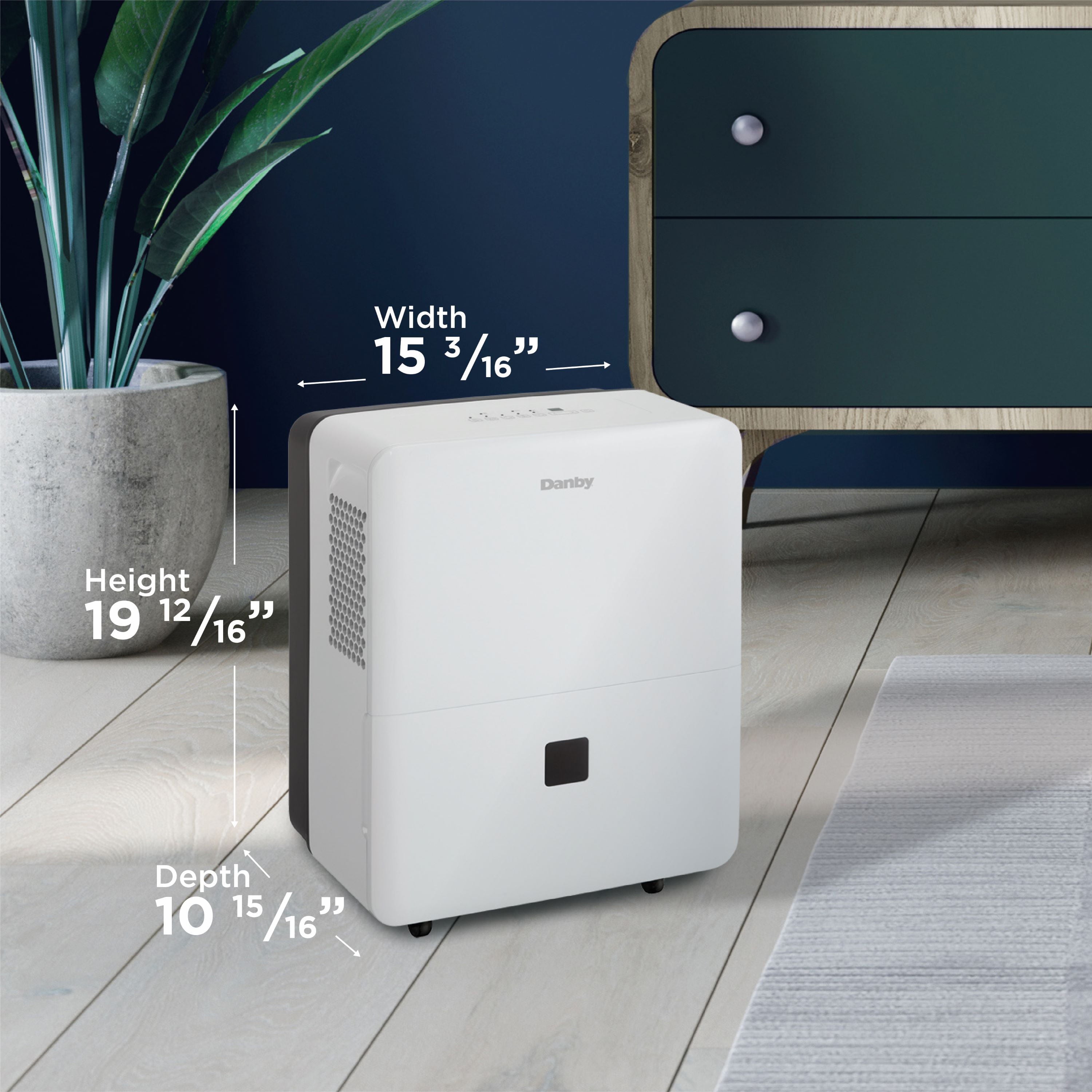 Danby DDR020BJWDB 22 Pint Dehumidifier in White