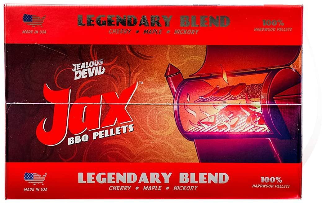 Jealous Devil Jax Legendary Blend BBQ Pellets, 20 lbs, Box