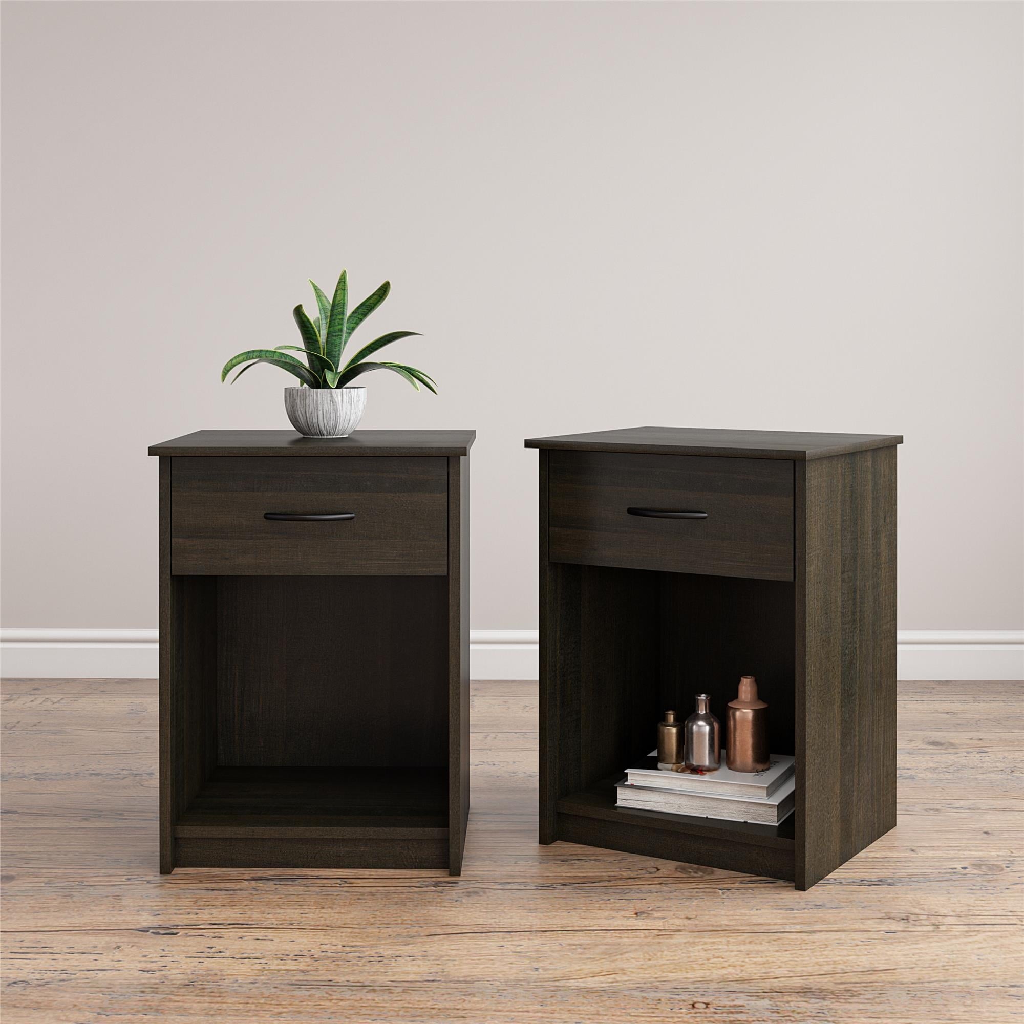 Mainstays Classic Nightstand with Drawer, Espresso