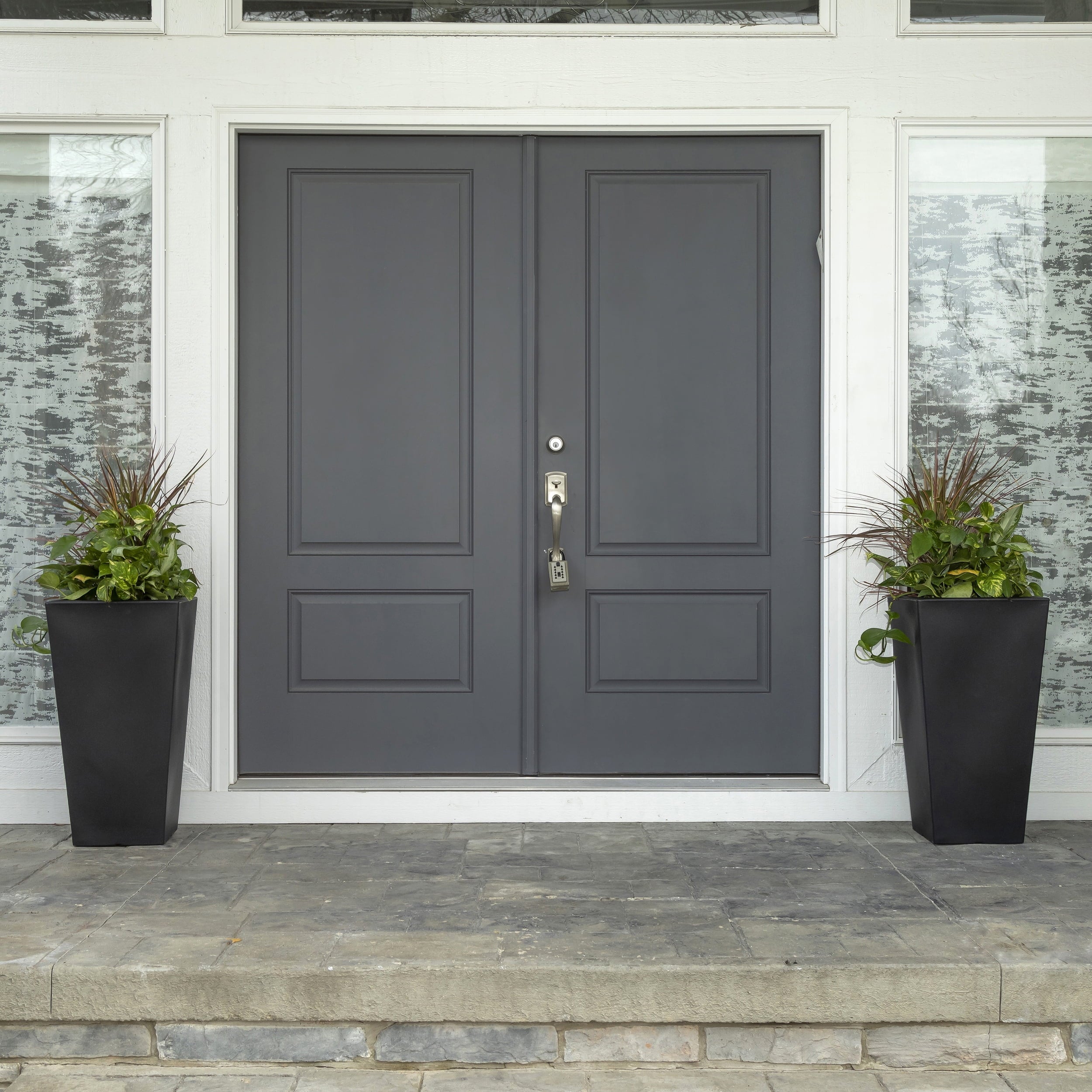 Step2 Tremont 2pk Plastic Black Square Planter 15