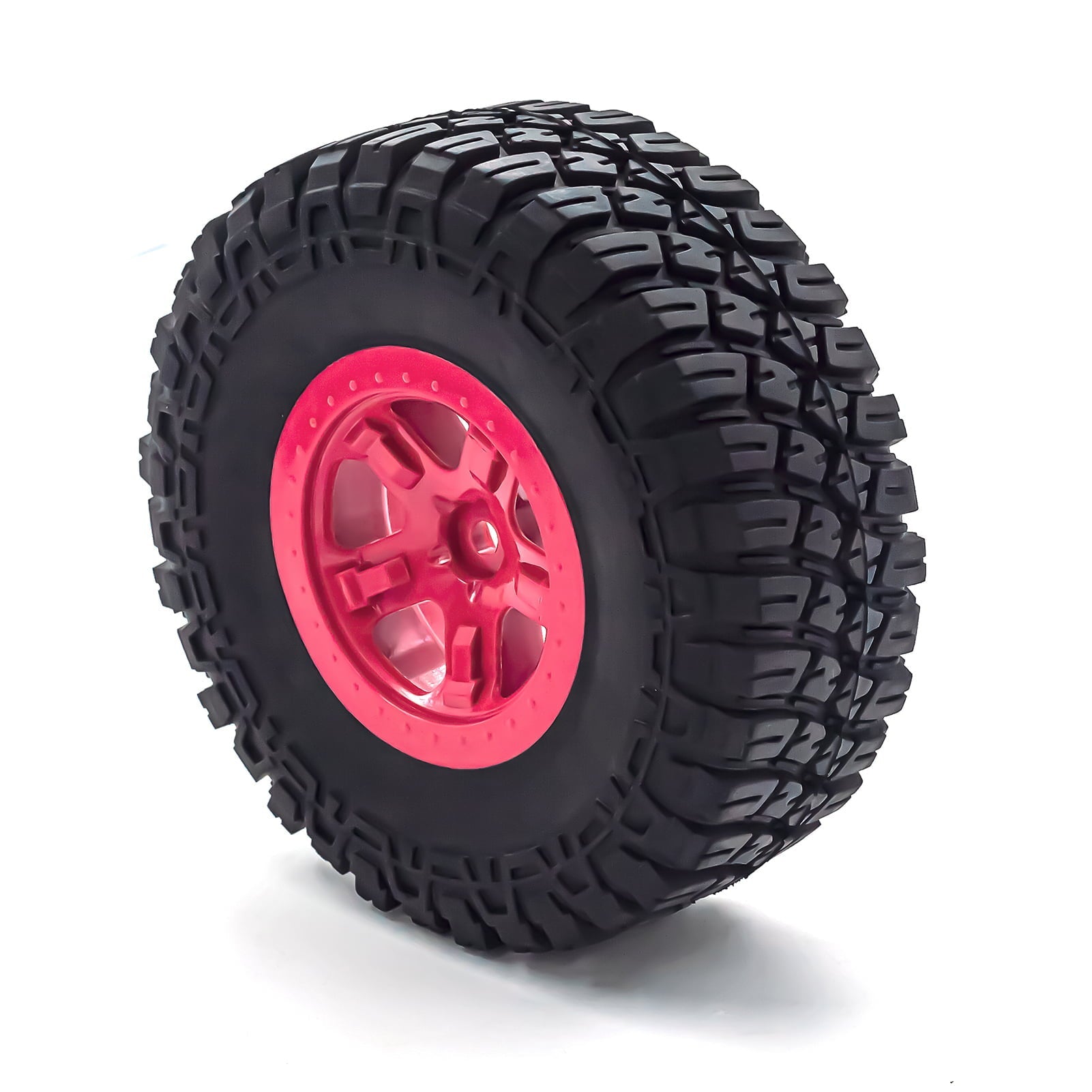 RC Crawler Rubber Tires RC Car Tires 4pcs 12mm Hex Replacement for 1/10 RC Short Course Truck