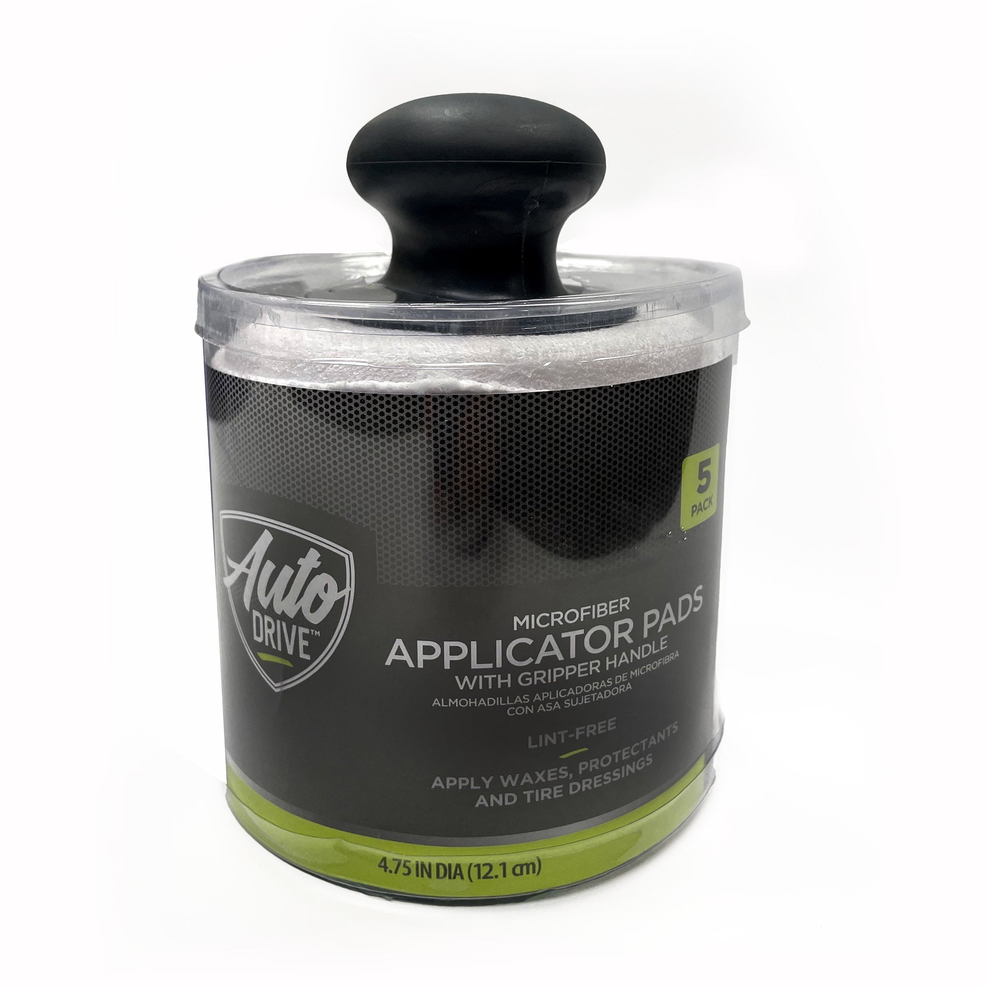 Auto Drive Microfiber Car Wax. Applicator Pads with Gripper Handle, Pack of 5