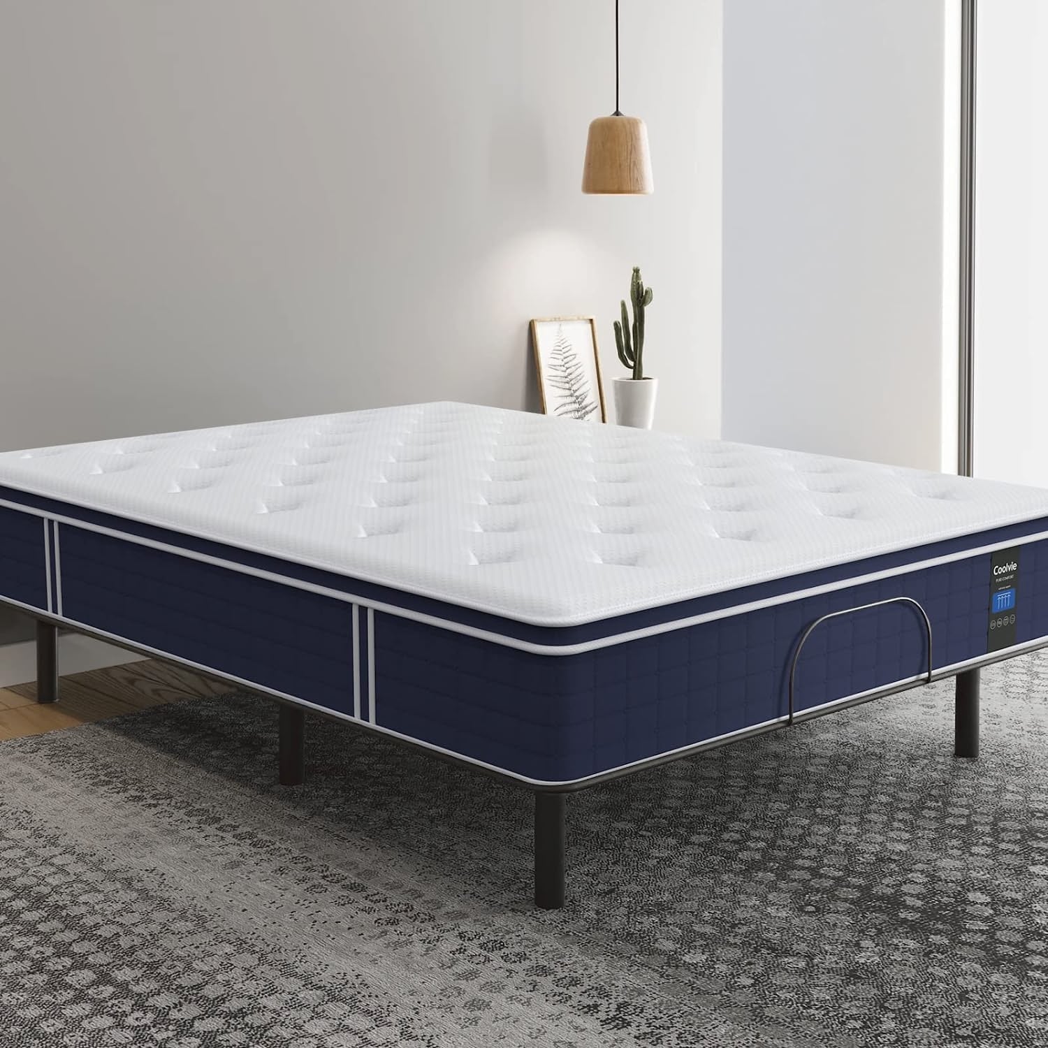 Full Size Mattress, 12 inch Hybrid Full Mattress in a Box, with 3 Layer Premium Foam and Pocket Springs, Medium Firm Feel