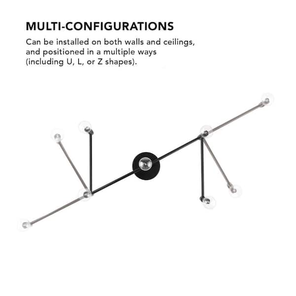 Tempo 3.4 ft. 5-Light Matte Black Flexible Track Lighting Kit