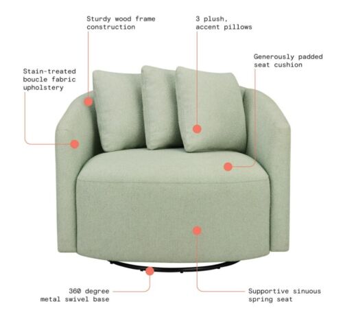 Elegant Sage Drew Chair by Drew Barrymore: A Stylish Masterpiece