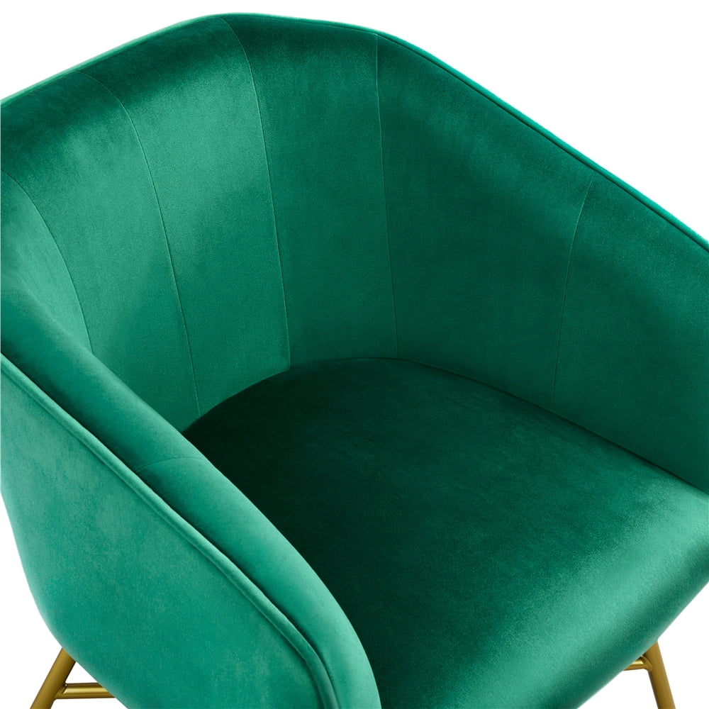 Alden Design Velvet Club Accent Chair, Green